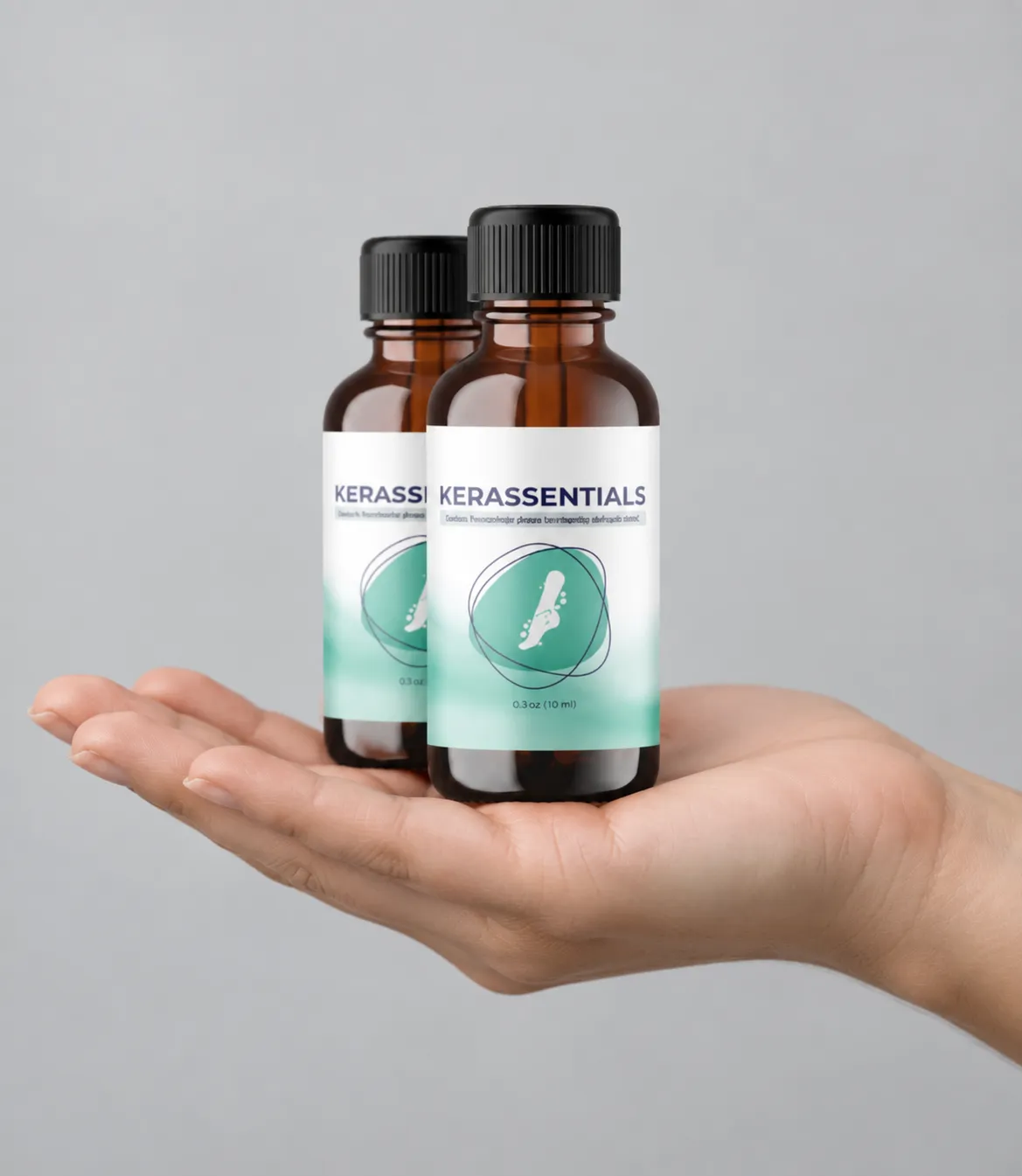 Kerassentials — the package held in a hand